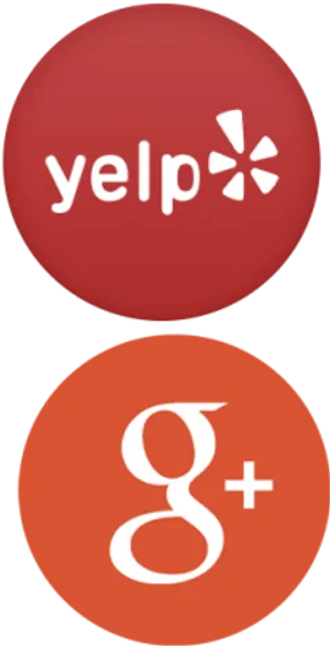 Yelpand Google Plus Logos PNG image