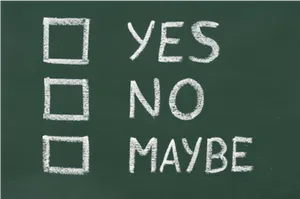 Yes No Maybe Chalkboard Choices PNG image