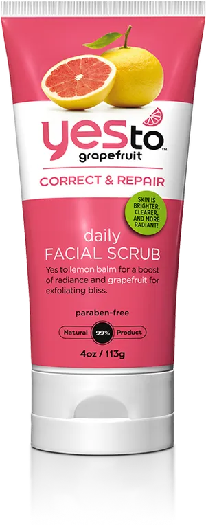 Yes To Grapefruit Daily Facial Scrub Packaging PNG