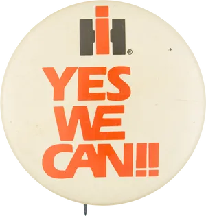 Yes We Can Vintage Pin PNG image