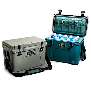 Yeti Cooler With Water Bottles Png 88 PNG image