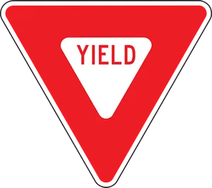 Yield Traffic Sign PNG image