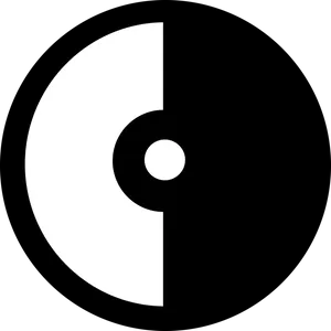 Yin Yang C D Icon PNG image