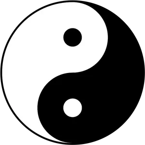Yin Yang Symbol Balance Contrast PNG image