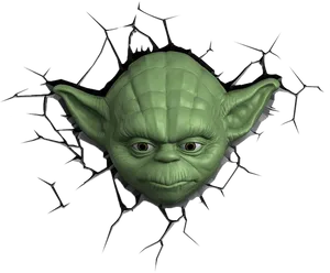 Yoda Breaking Through Wall
