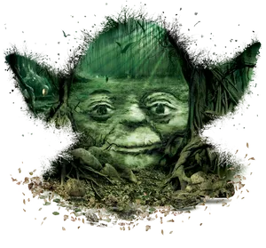 Yoda Forest Illusion Artwork
