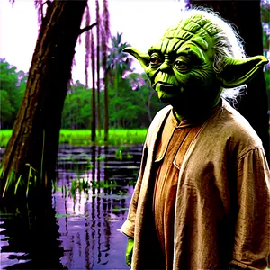 Yoda In Swamp PNG Dqn