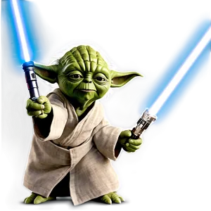 Yoda Lightsaber Pose PNG 05232024