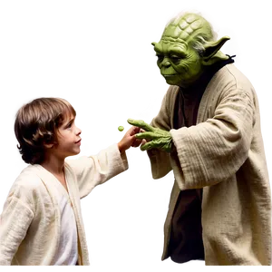 Yoda Teaching Luke PNG 30
