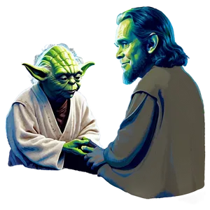 Yoda Teaching Luke PNG Nwx