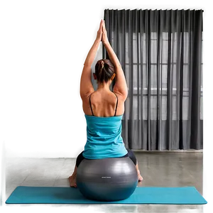 Yoga Ball For Deep Stretching PNG Nho57 PNG