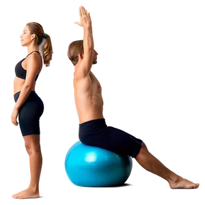 Yoga Ball For Posture Improvement Png Aet PNG image