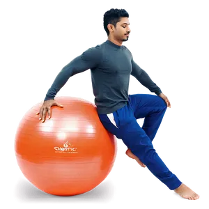 Yoga Ball Office Setup PNG Uib
