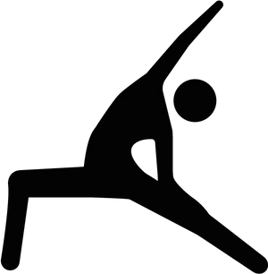 Yoga Pose Silhouette Extended Triangle PNG image
