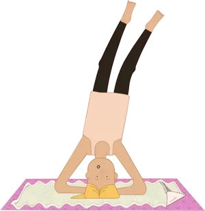 Yoga Shoulderstand Pose Illustration PNG image