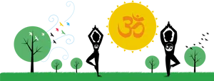 Yoga Tree Pose Vrikshasana Illustration PNG image