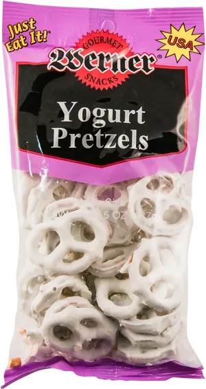 Yogurt Coated Pretzel Snacks Package PNG