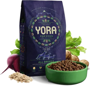 Yora Insect Based Dog Food Packaging PNG