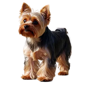Yorkie At Beach PNG Sev