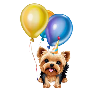 Yorkie Birthday PNG 06242024