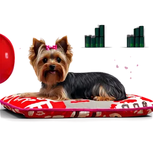 Yorkie In Bed PNG Qjb