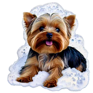 Yorkie In Snow Png 06242024 PNG image