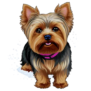 Yorkie In Snow Png 06242024 PNG image