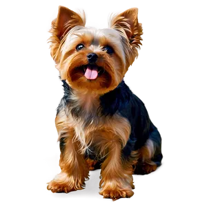 Yorkie Licking Png 06242024 PNG image