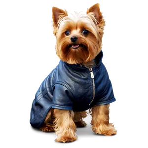 Yorkie On Walk PNG Bxt