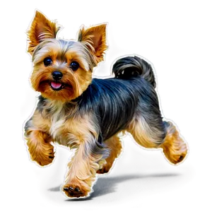 Yorkie Running PNG Mhv69