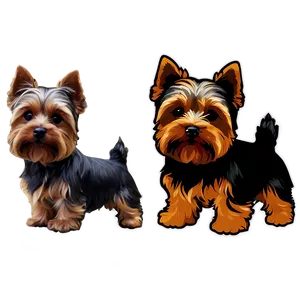 Yorkie Silhouette PNG 06242024