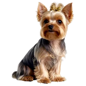 Yorkie With Bow PNG Hsi PNG