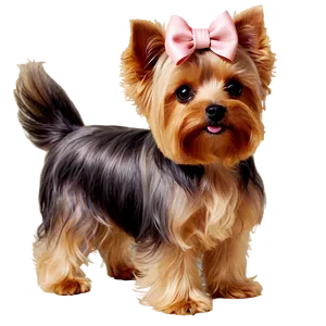 Yorkie With Bow PNG Xse34 PNG