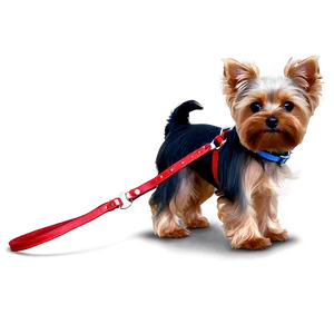 Yorkie With Leash Png Jpw81 PNG image