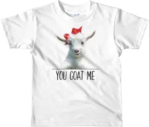 You Goat Me Pun Shirt PNG image