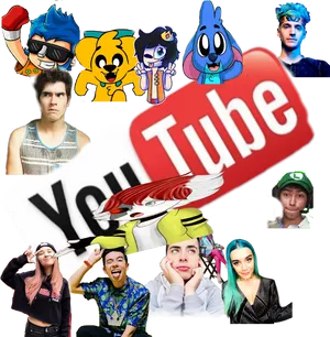 You Tube Creators Collage PNG