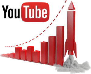 You Tube Growth Rocket Launch PNG