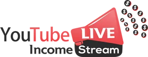 You Tube Live Income Stream Concept PNG image