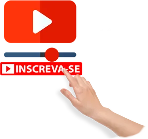 You Tube Subscribe Button Graphic PNG