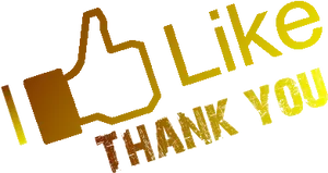 You Tube Thank You Like Graphic PNG image