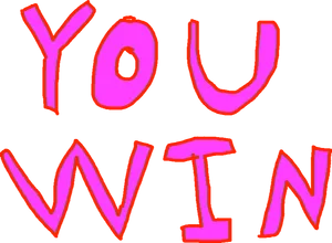 You Win Celebration Graphic PNG image