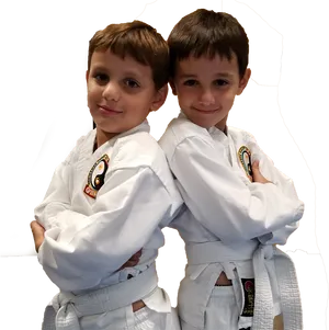 Young Aikido Students Posing PNG image
