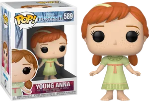 Young Anna Frozen I I Funko Pop PNG image