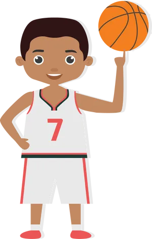 Young Basketball Player Cartoon