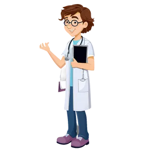 Young Doctor Cartoon Character PNG Vym79 PNG