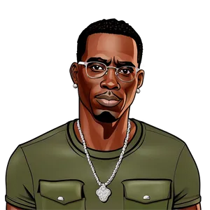 Young Dolph Cartoon Style Png 06122024 PNG image