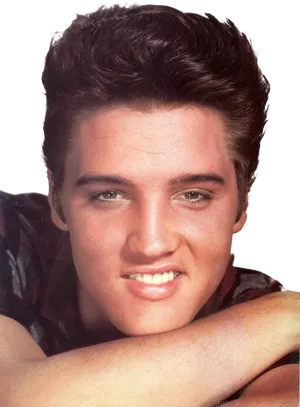 Young Elvis Presley Portrait PNG image