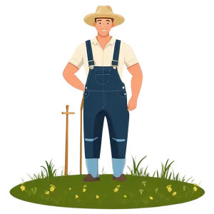 Young Farmer Clipart PNG Tah