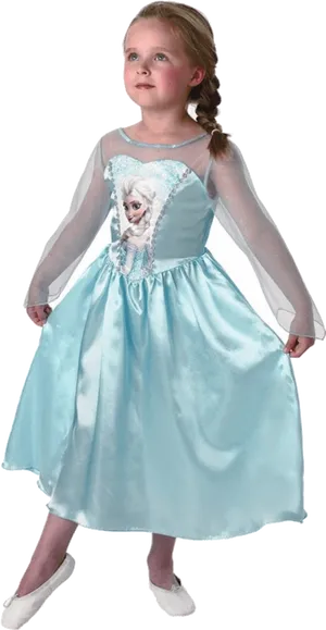 Young Girl Elsa Costume Frozen PNG image