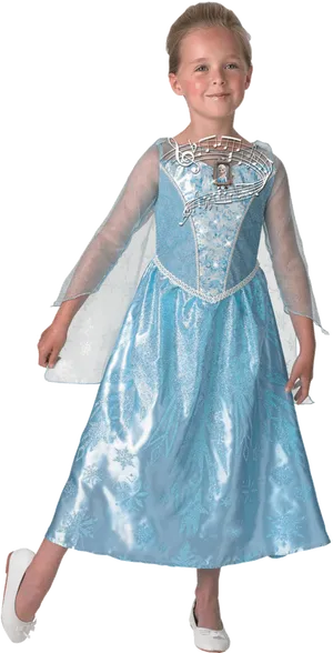 Young Girl Elsa Costume Frozen PNG
